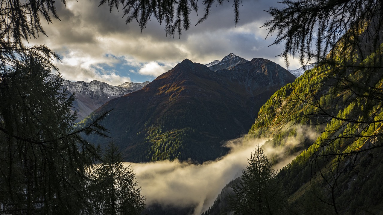 Paysage de montagne dominant une vallée partiellement enveloppée de brume, illustrant le recul, le discernement et l'élargissement du regard.
